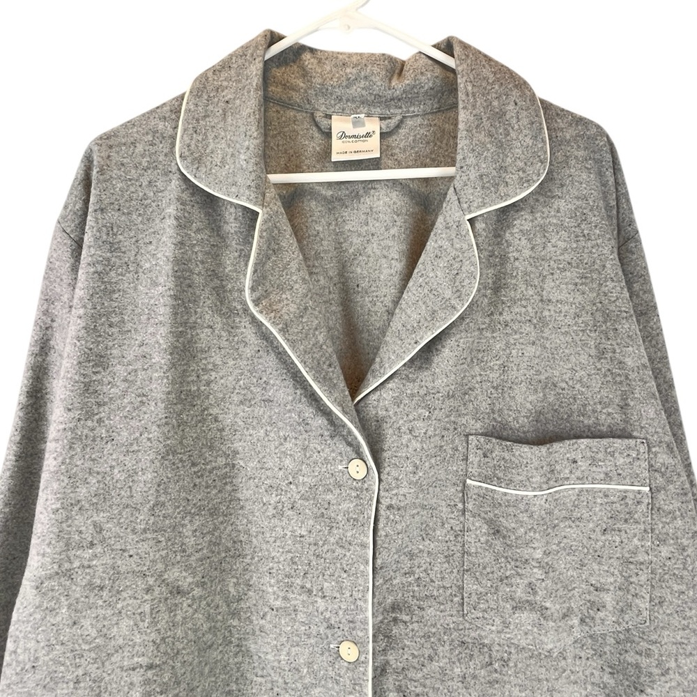 Dormisette Luxury German Heather Grey 2 Piece PJ Set Sleepwear Pajamas Soft XL - Picture 4 of 12